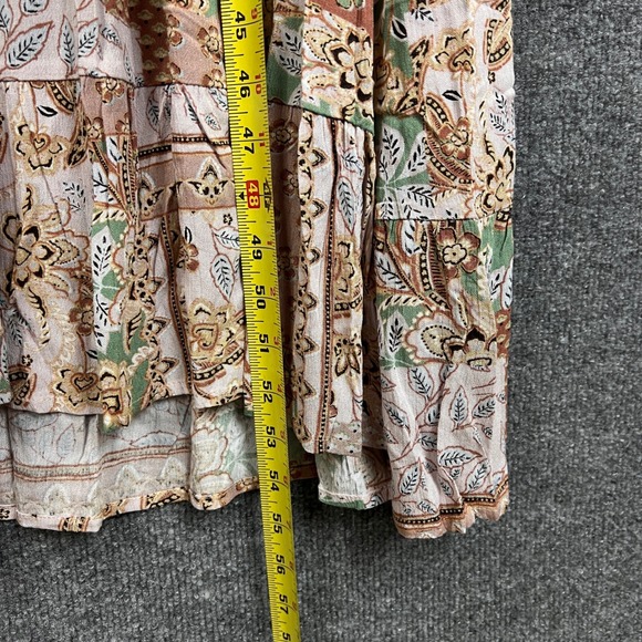 NEW Dress Forum Women's Maxi Dress Patchwork Floral‎ Long Sleeve Casual size M - Picture 8 of 10